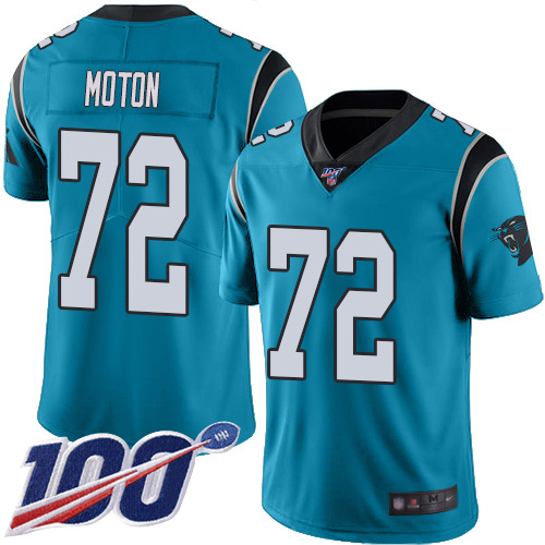 Carolina Panthers Limited Blue Youth Taylor Moton Jersey NFL Football 72 100th Season Rush Vapor Untouchable
